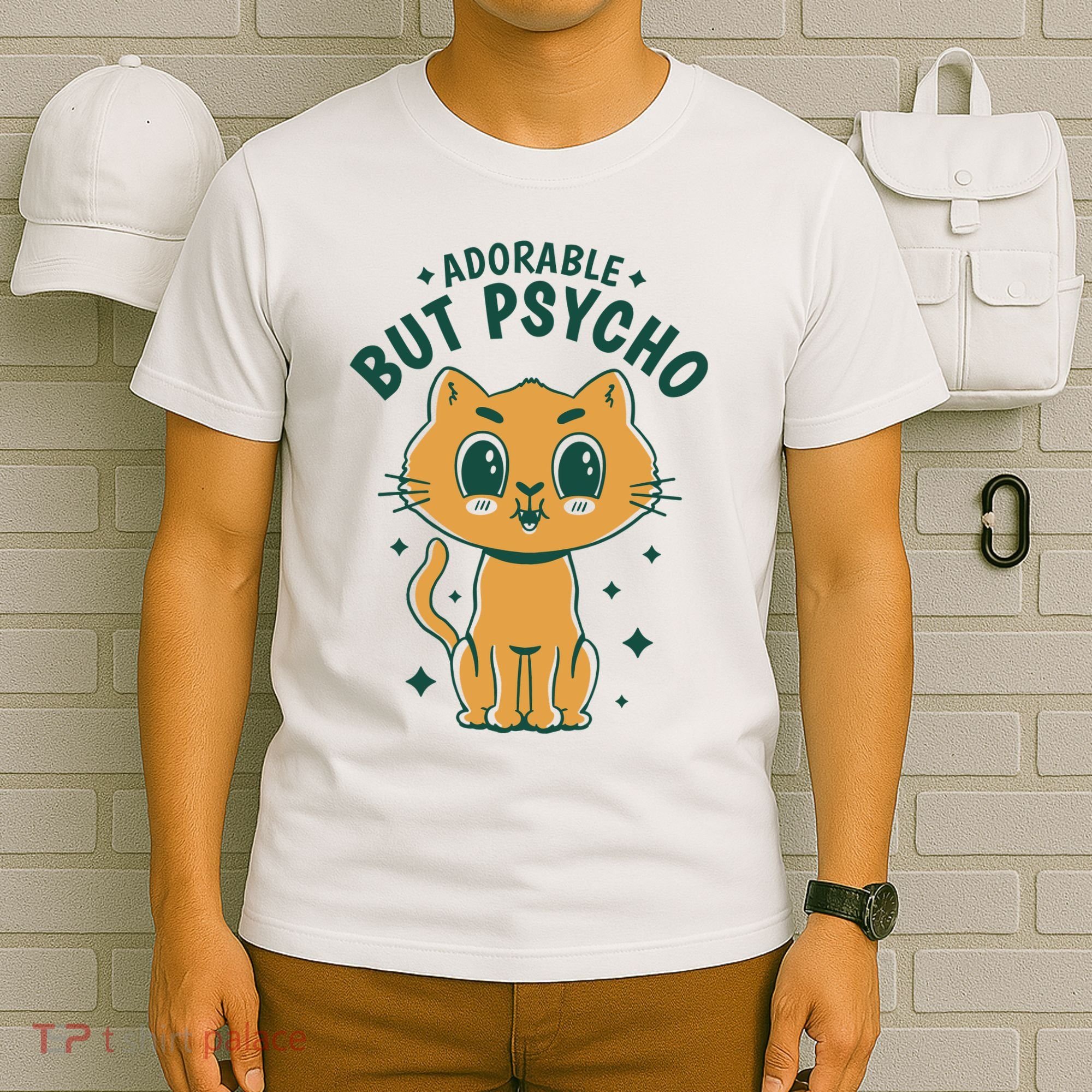 Adorable But Psycho Funny Cat T-Shirt