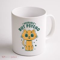 Adorable But Psycho Funny Cat Coffee Mug thumb 1