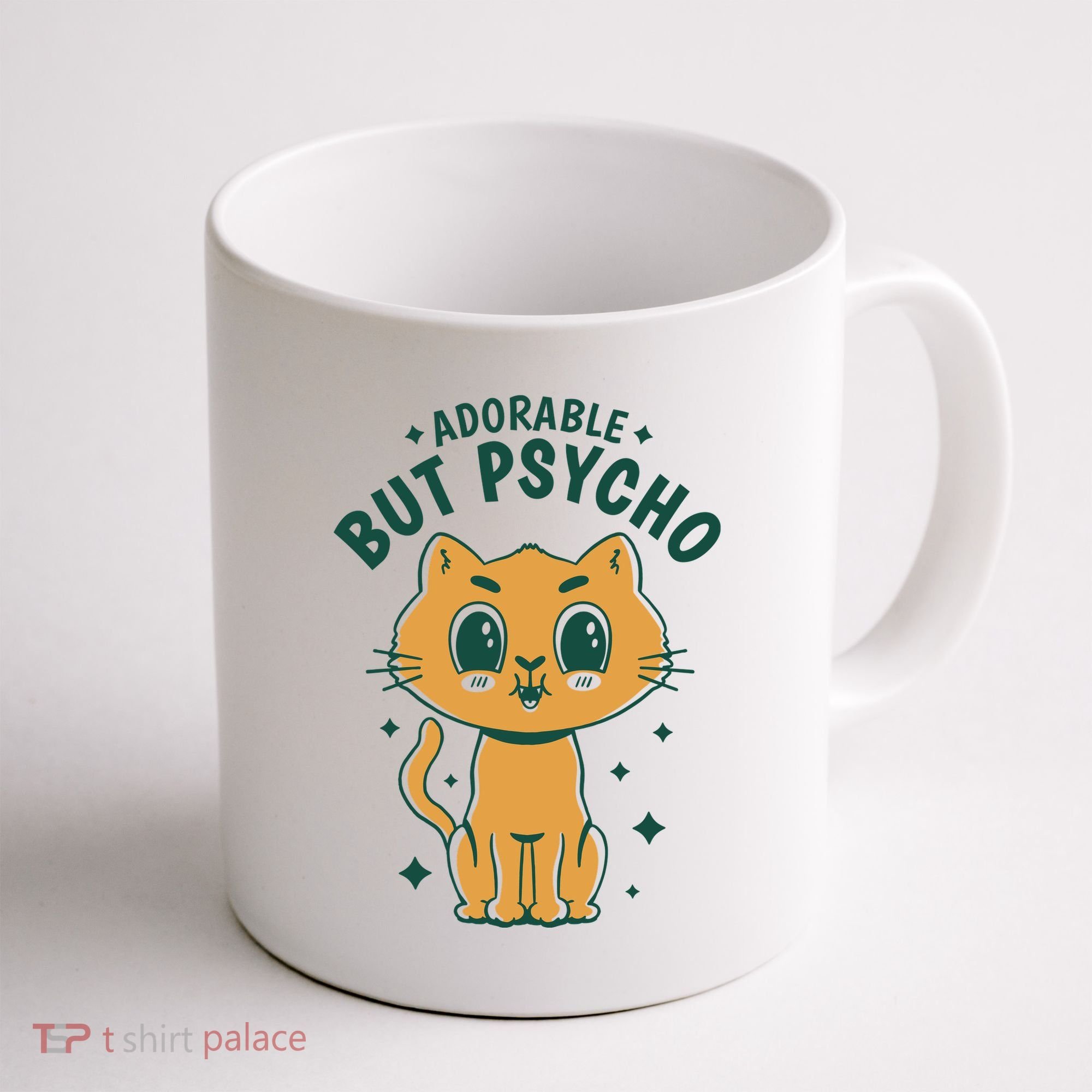 Adorable But Psycho Funny Cat Coffee Mug