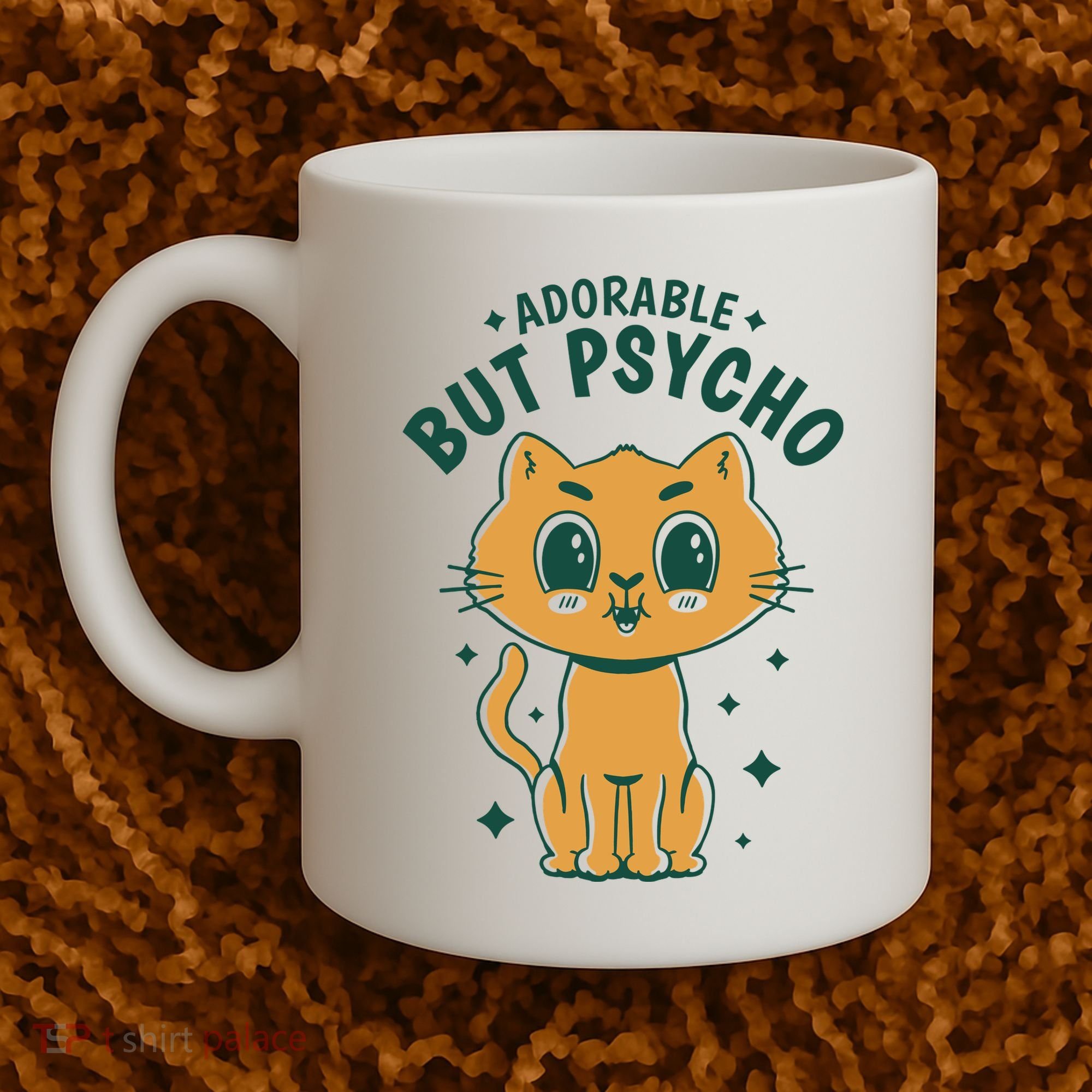 Adorable But Psycho Funny Cat Coffee Mug