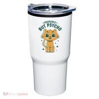 Adorable But Psycho Funny Cat Tumbler thumb 0