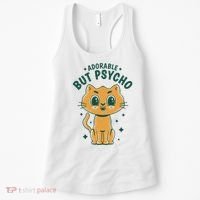 Adorable But Psycho Funny Cat Women's Tank Top thumb 0