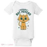 Adorable But Psycho Funny Cat Baby Bodysuit thumb 0