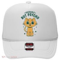 Adorable But Psycho Funny Cat Hat thumb 0