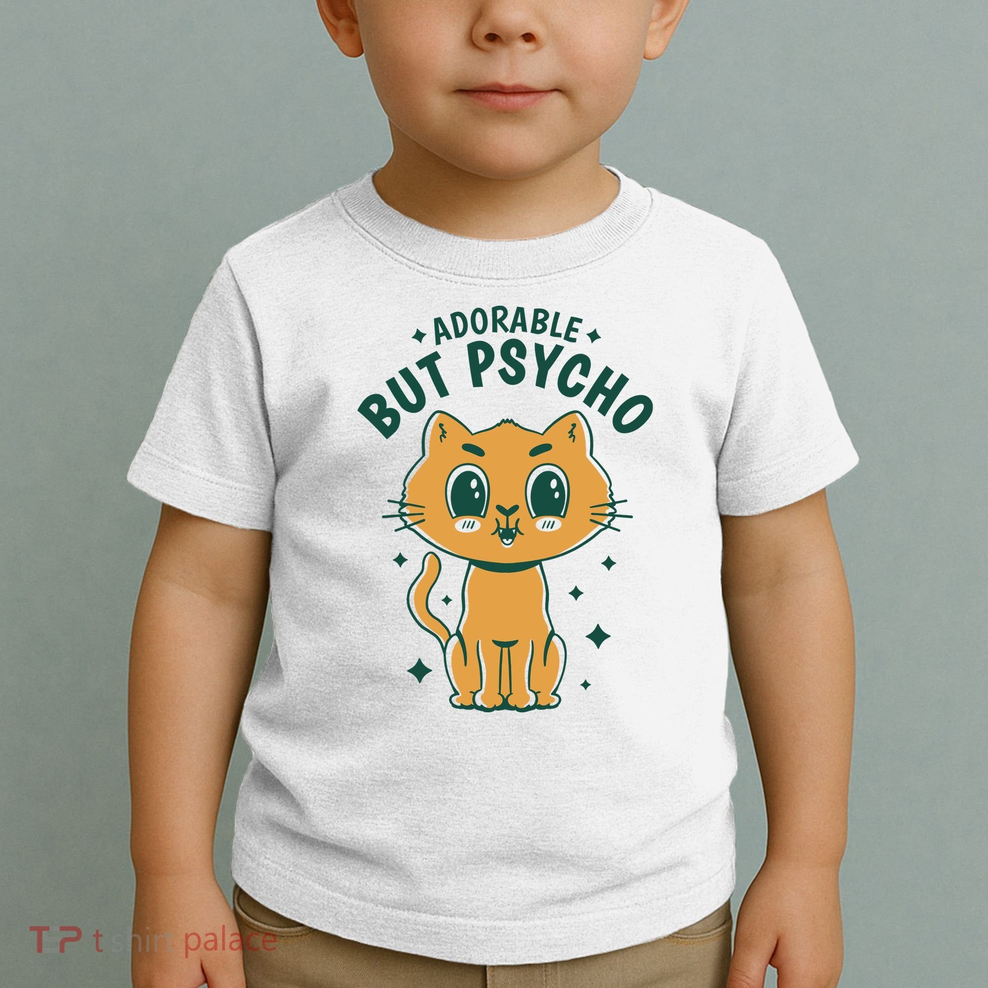 Adorable But Psycho Funny Cat Toddler T-Shirt