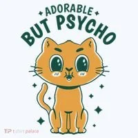 Adorable But Psycho Funny Cat Women's T-Shirt thumb 6