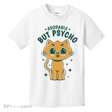 Adorable But Psycho Funny Cat Kids T-Shirt