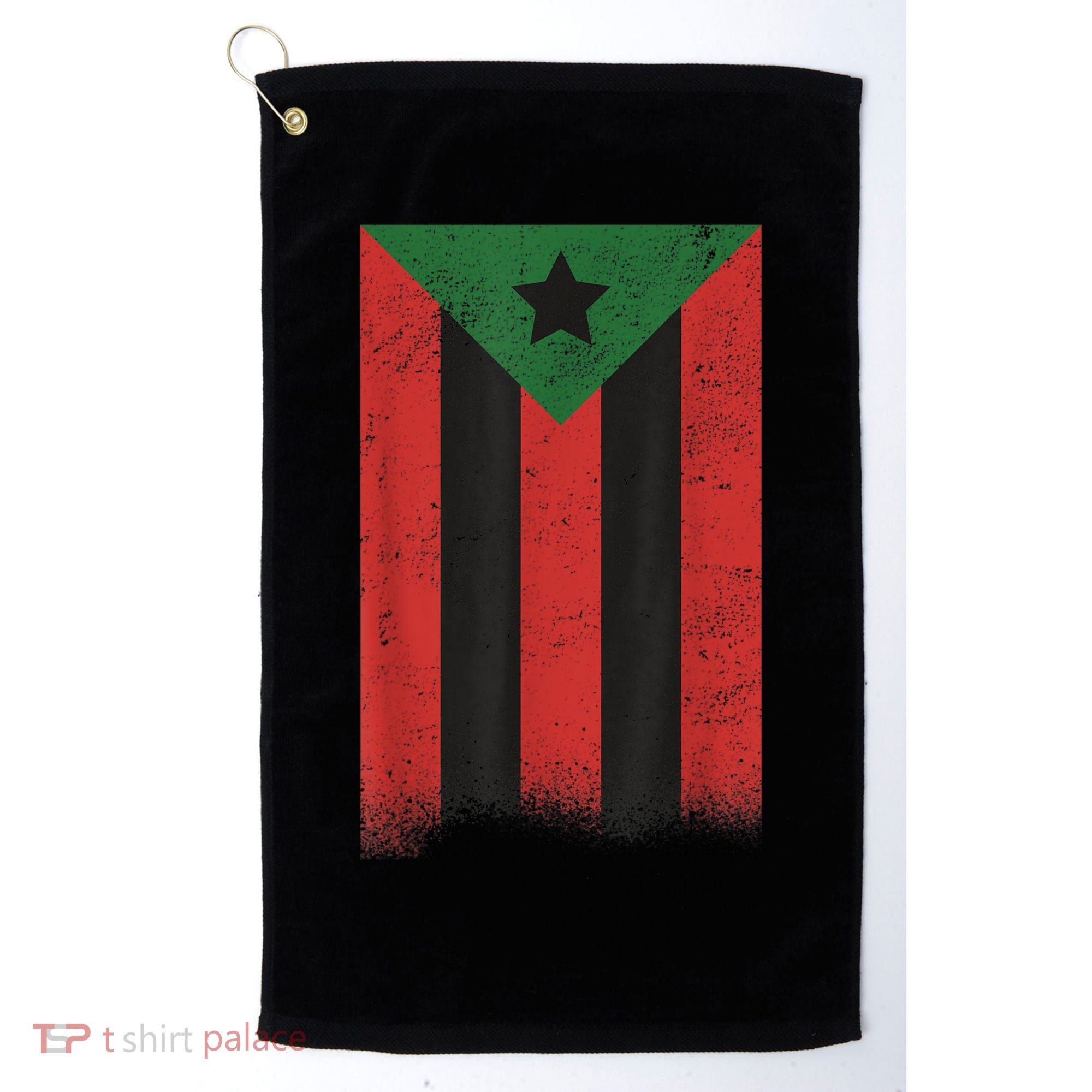 Afro Boricua Puerto Rico Africa Golf Towel