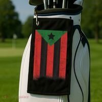 Afro Boricua Puerto Rico Africa Golf Towel thumb 2