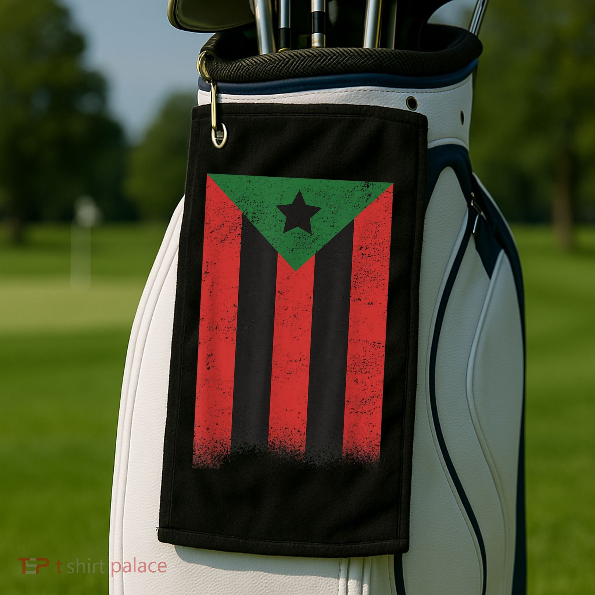 Afro Boricua Puerto Rico Africa Golf Towel