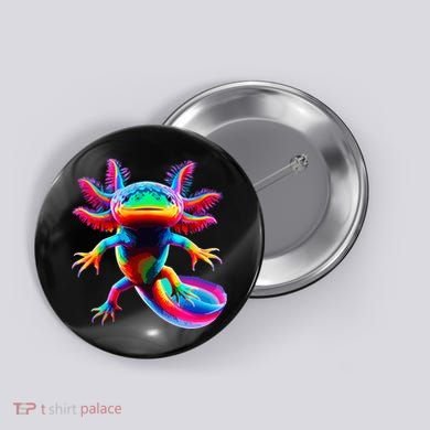 Axolotl Beautiful Pop Art Axolotl Button