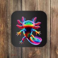 Axolotl Beautiful Pop Art Axolotl Coaster thumb 0