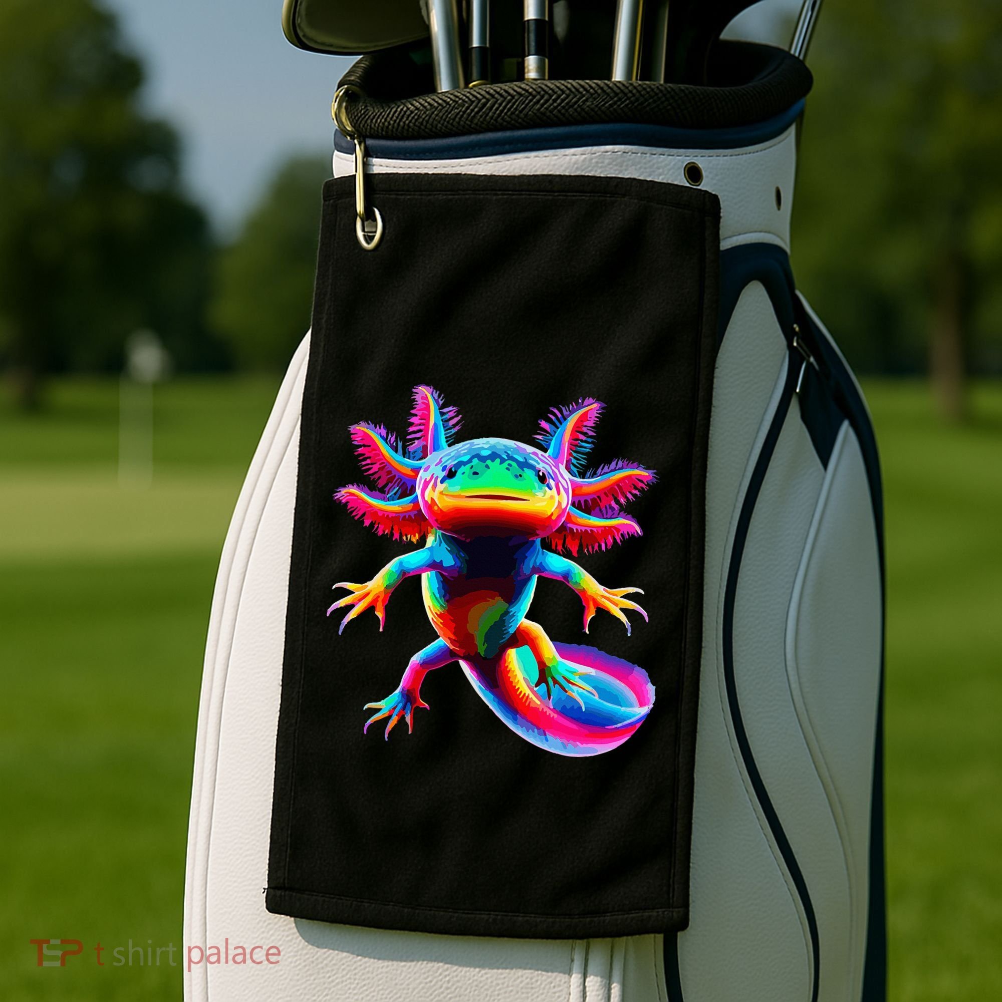 Axolotl Beautiful Pop Art Axolotl Golf Towel
