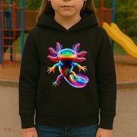 Axolotl Beautiful Pop Art Axolotl Kids Hoodie thumb 3