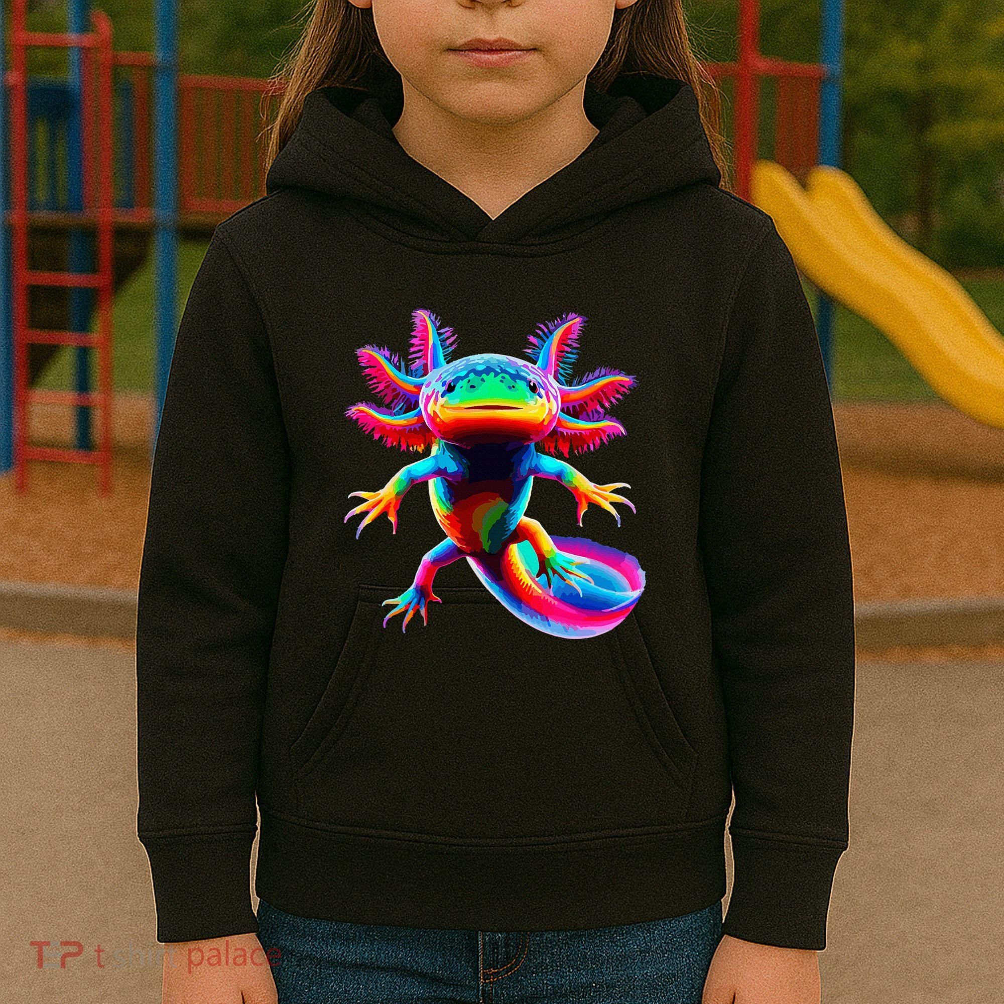 Axolotl Beautiful Pop Art Axolotl Kids Hoodie