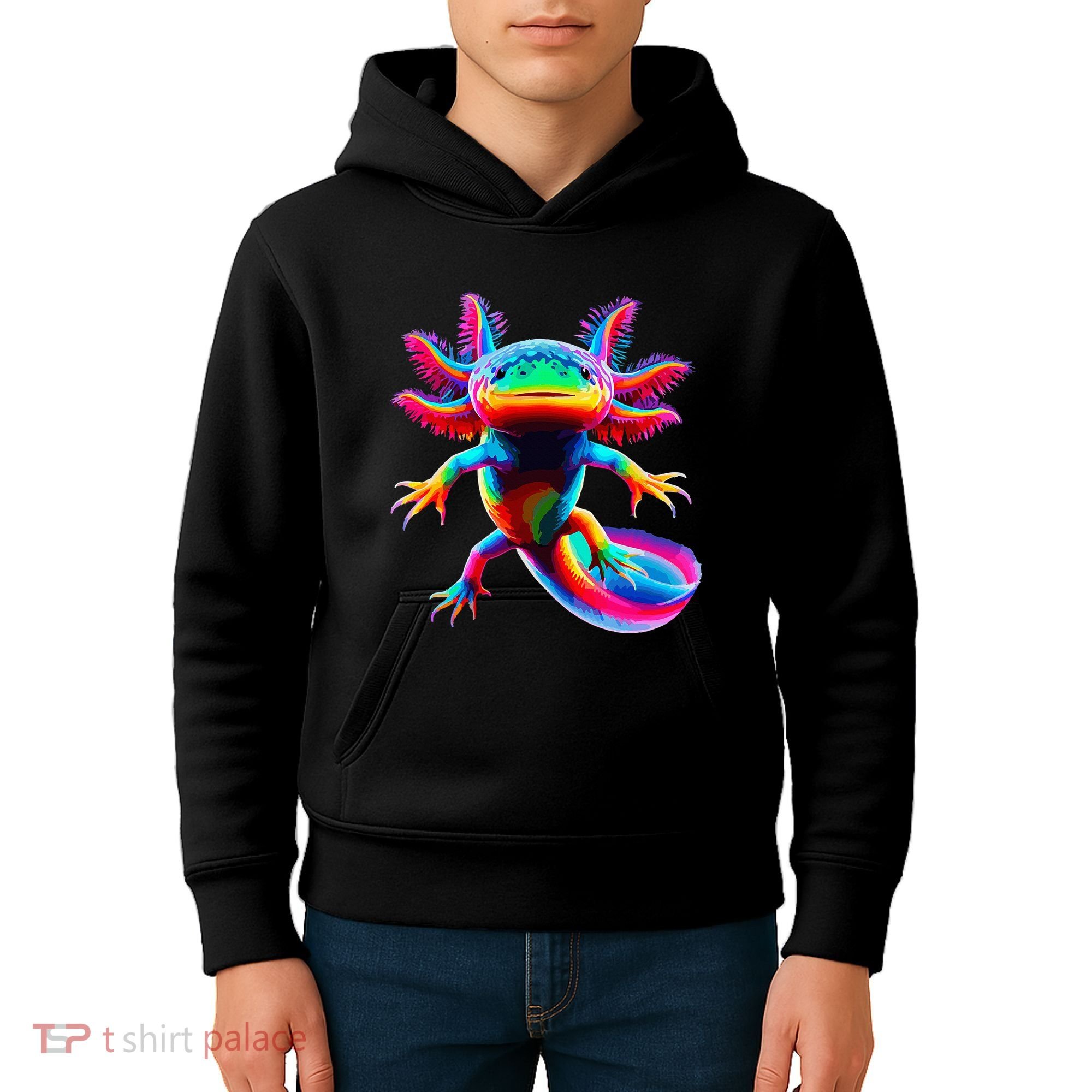 Axolotl Beautiful Pop Art Axolotl Kids Hoodie