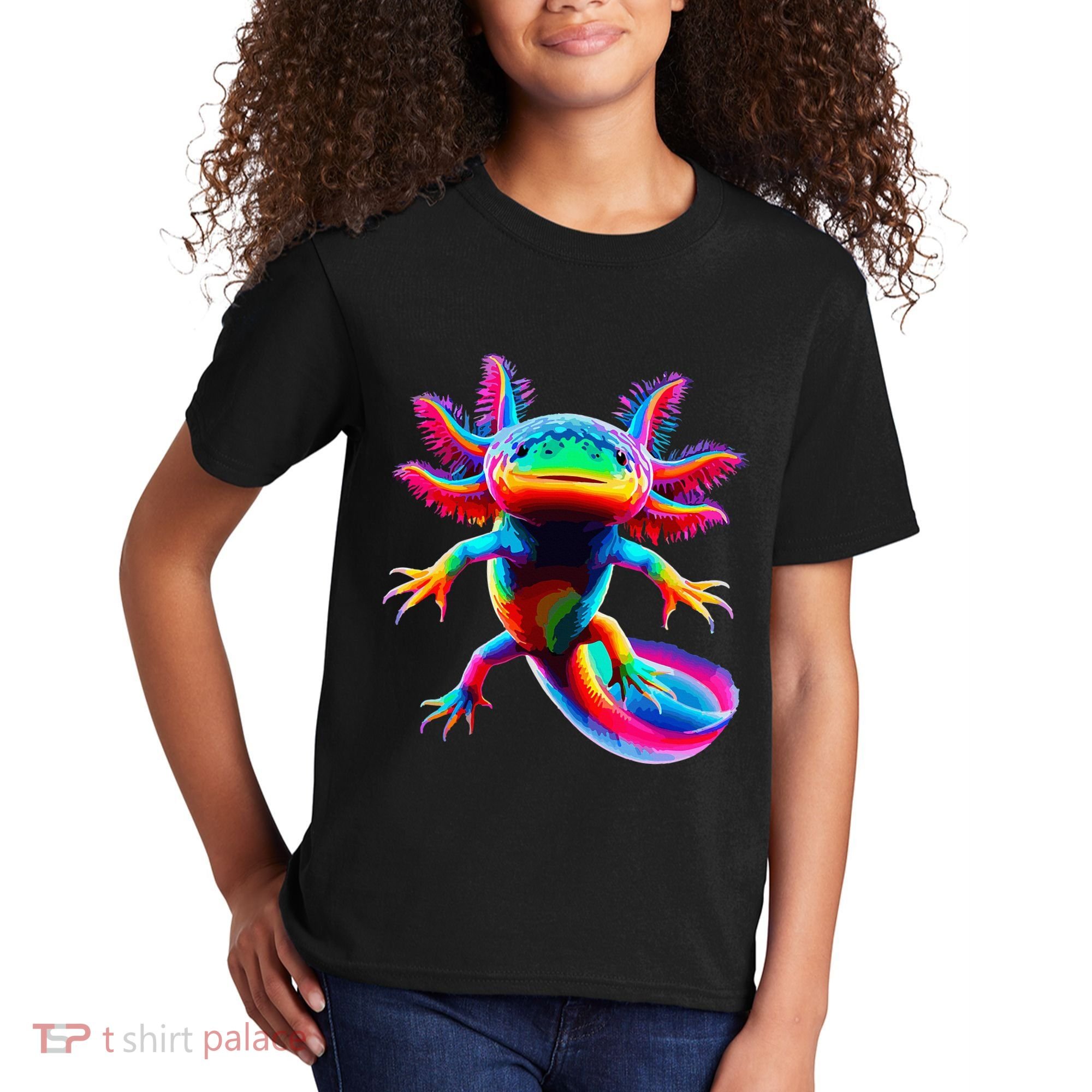 Axolotl Beautiful Pop Art Axolotl Kids T-Shirt