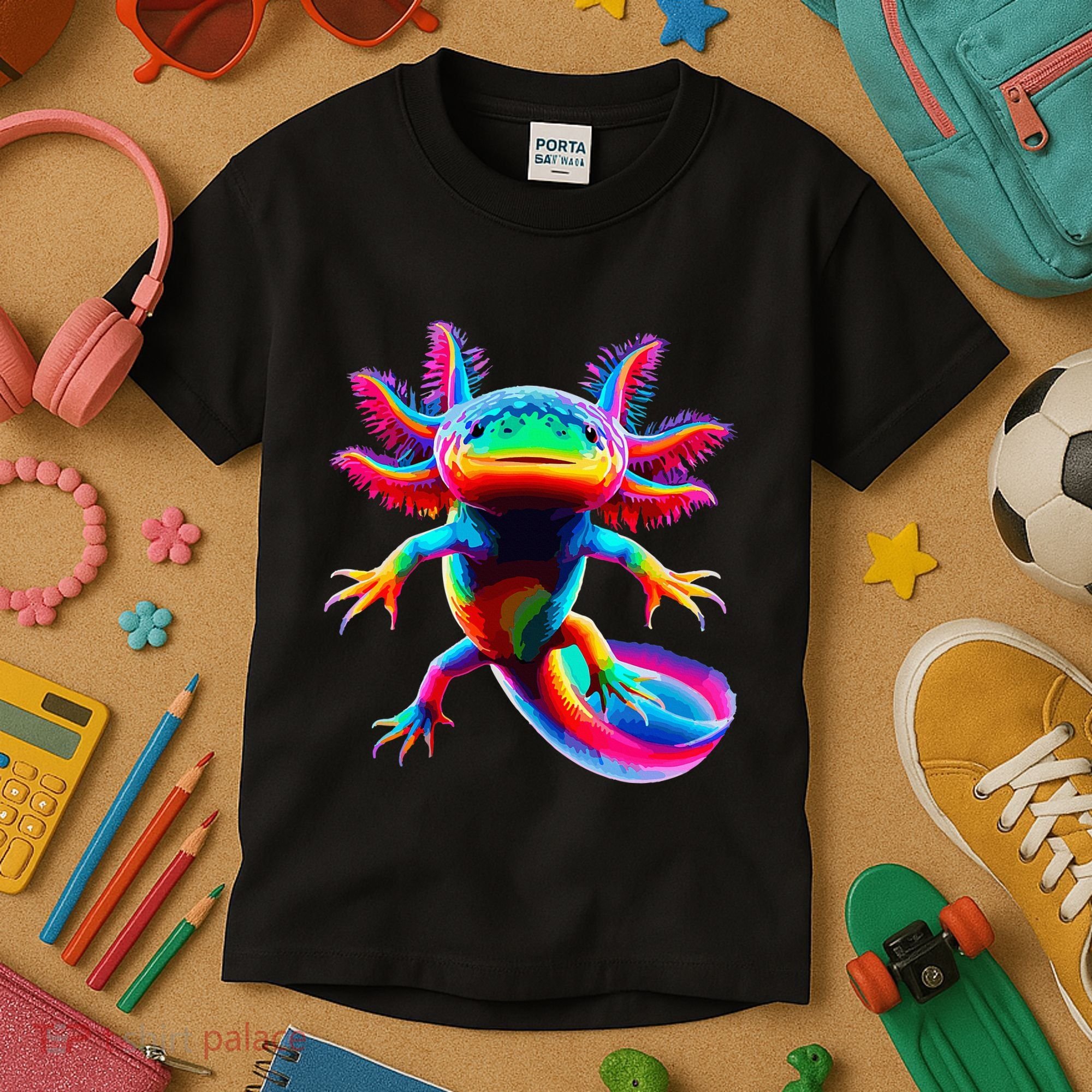 Axolotl Beautiful Pop Art Axolotl Kids T-Shirt