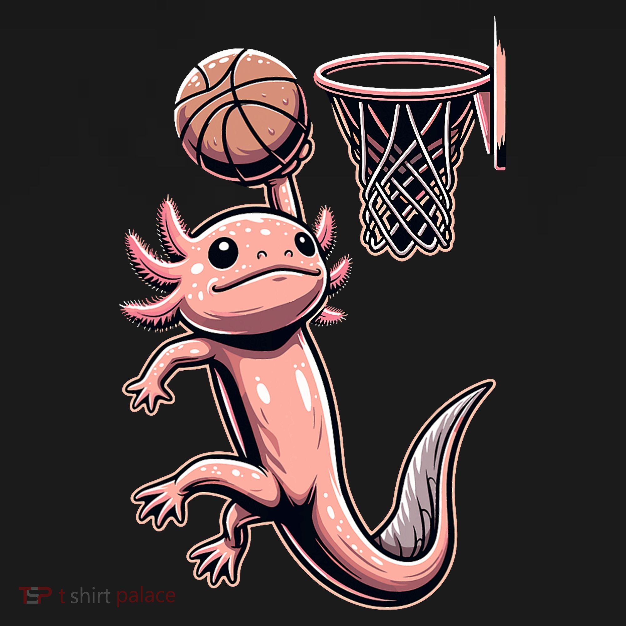 Axolotl Basketball Player Basketballer Sports Women's Hoodie
