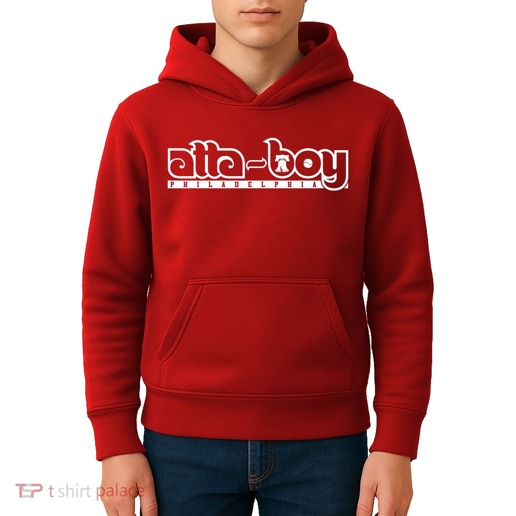 Atta Boy Philly Red October Philadelphia Baseball Kids Hoodie