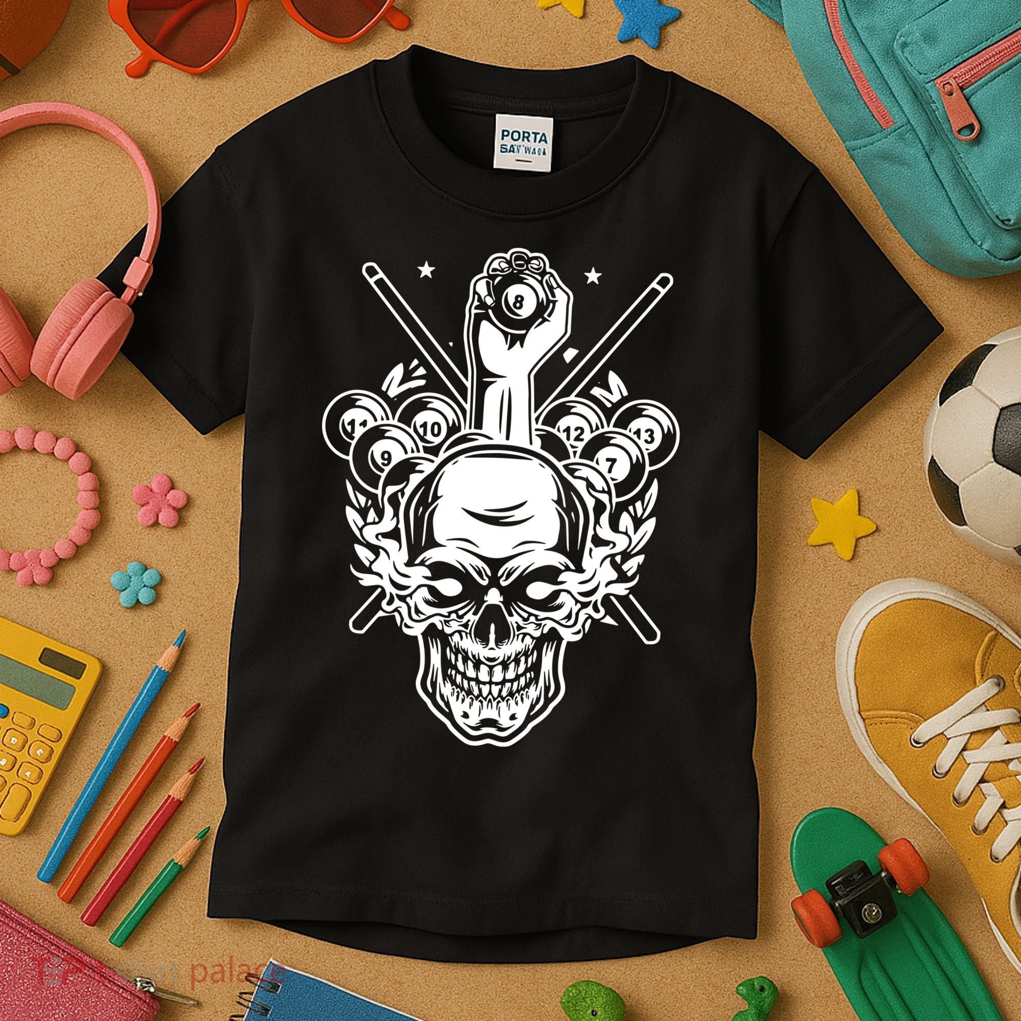 Awesome Billiards Pool Player Kids T-Shirt