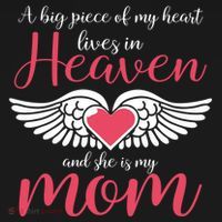 A Big Piece Of My Heart Lives In Heaven SheS My Mom Gift Women's Hoodie thumb 2
