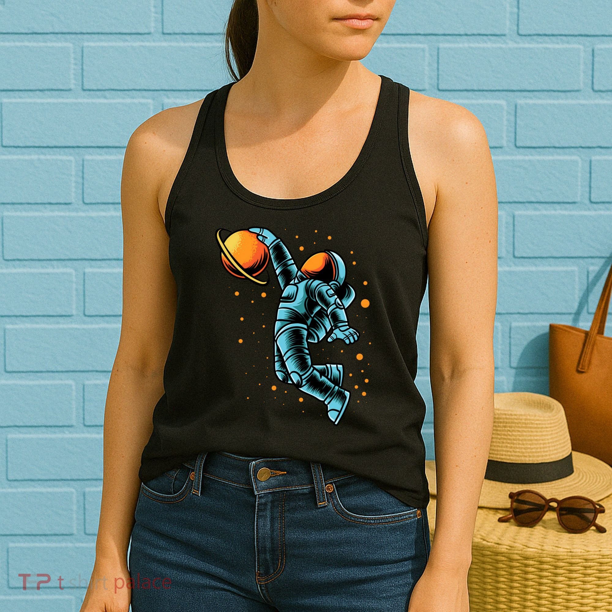 Astronaut Basketball Player Women's Tank Top