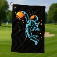Astronaut Basketball Player Golf Towel thumb 1