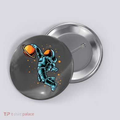 Astronaut Basketball Player Button