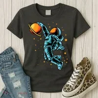 Astronaut Basketball Player Women's T-Shirt thumb 3