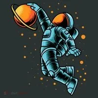 Astronaut Basketball Player Women's T-Shirt thumb 6