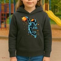 Astronaut Basketball Player Kids Hoodie thumb 3