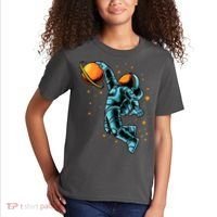 Astronaut Basketball Player Kids T-Shirt thumb 2