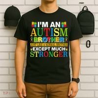 Autism Brother Quotes Motivational Autism Awareness Autism Support T-Shirt thumb 6