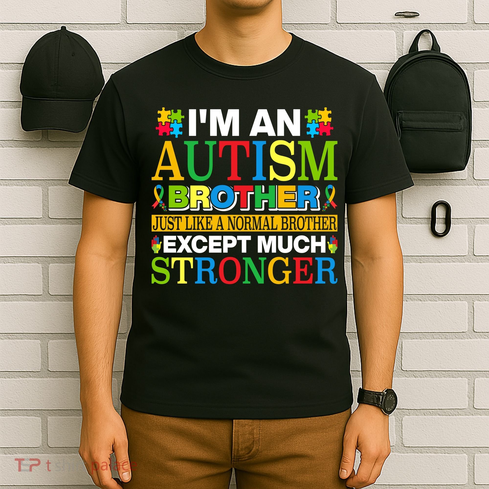 Autism Brother Quotes Motivational Autism Awareness Autism Support T-Shirt