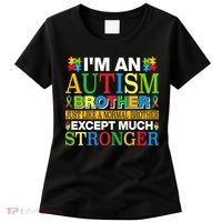 Autism Brother Quotes Motivational Autism Awareness Autism Support Women's T-Shirt thumb 0