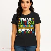 Autism Brother Quotes Motivational Autism Awareness Autism Support Women's T-Shirt thumb 4