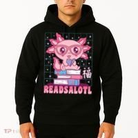 Axolotl Books Readsalotl Reading Bookworm Hoodie thumb 2