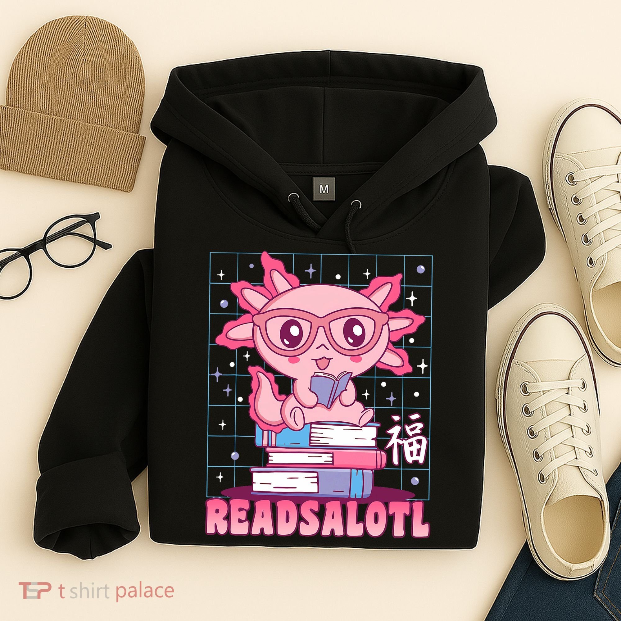 Axolotl Books Readsalotl Reading Bookworm Hoodie