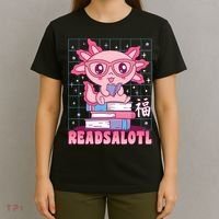 Axolotl Books Readsalotl Reading Bookworm T-Shirt thumb 4