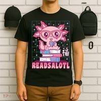 Axolotl Books Readsalotl Reading Bookworm T-Shirt thumb 6