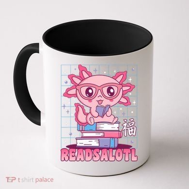 Axolotl Books Readsalotl Reading Bookworm Coffee Mug