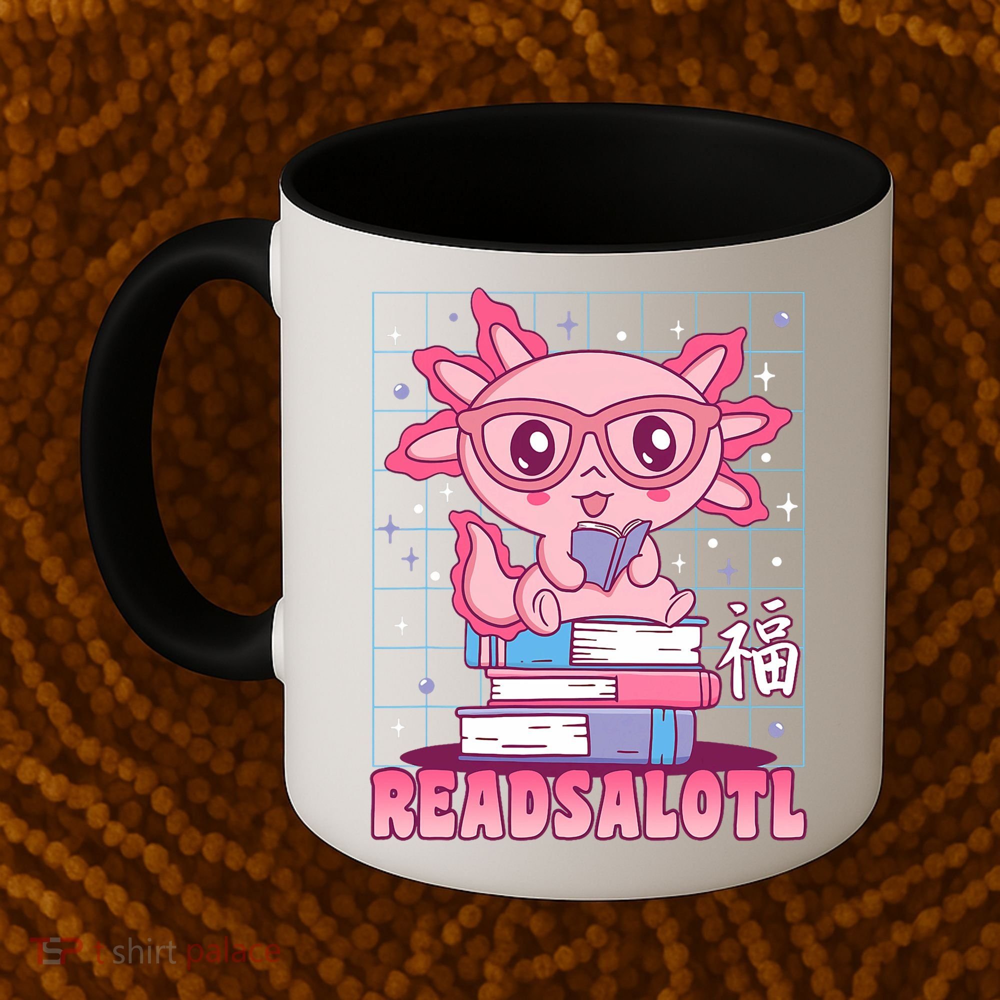 Axolotl Books Readsalotl Reading Bookworm Coffee Mug
