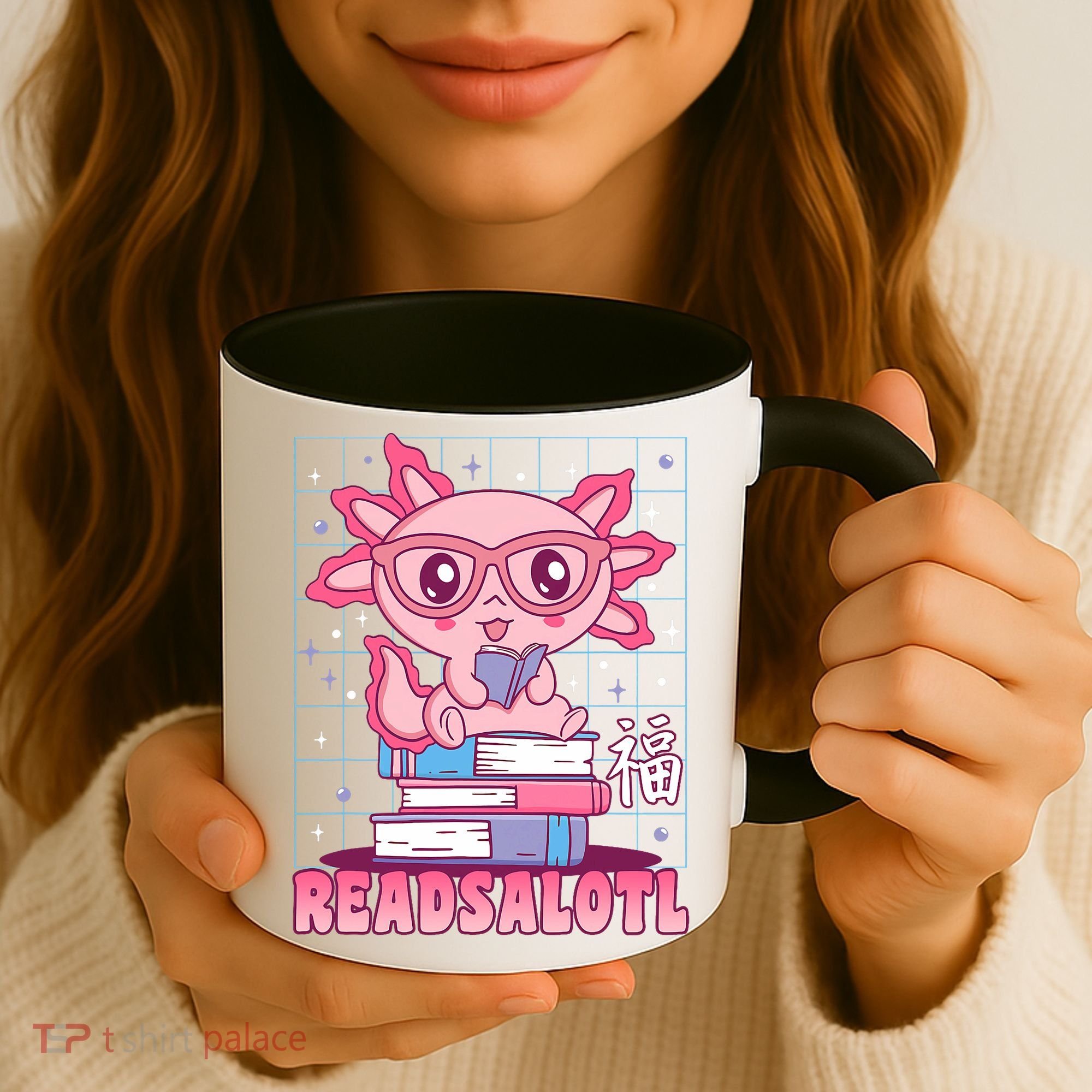 Axolotl Books Readsalotl Reading Bookworm Coffee Mug