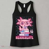 Axolotl Books Readsalotl Reading Bookworm Women's Tank Top thumb 3