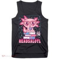 Axolotl Books Readsalotl Reading Bookworm Tank Top thumb 0