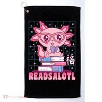Axolotl Books Readsalotl Reading Bookworm Golf Towel thumb 0