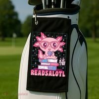 Axolotl Books Readsalotl Reading Bookworm Golf Towel thumb 2