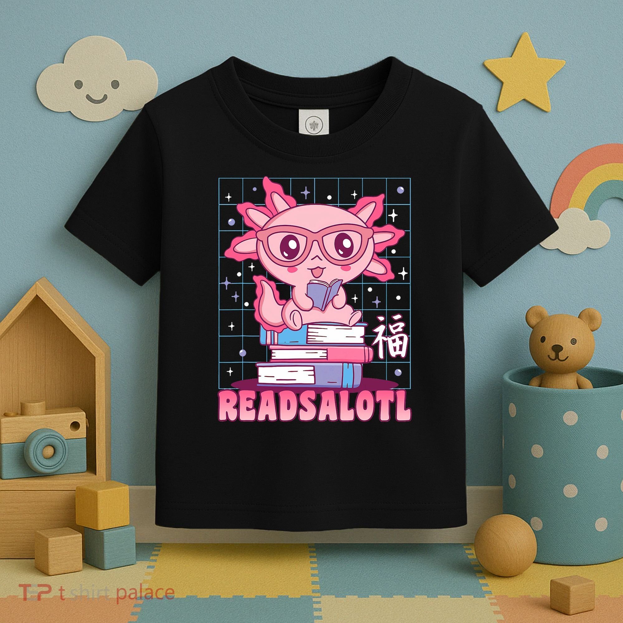 Axolotl Books Readsalotl Reading Bookworm Toddler T-Shirt