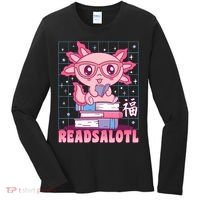 Axolotl Books Readsalotl Reading Bookworm Women's Long Sleeve Shirt thumb 0